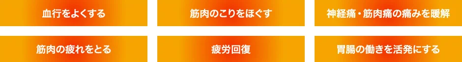 トルマリン温熱による６つの効果